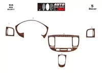 Kia Rio 01.2011 Kit de garniture de tableau de bord intérieur 3D Dash Trim Dekor 7-Parts - 2 Kia Rio 01.2011 Kit de garniture de tableau de bord intérieur 3D Dash Trim Dekor 7-Parts - 2