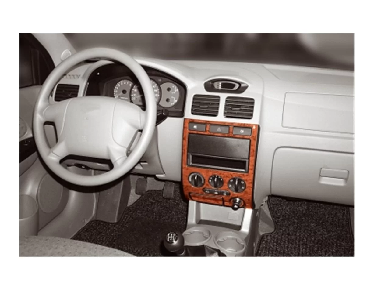 Kia Rio 09.02-10.05 Inleg dashboard Interieurset aansluitend en pasgemaakt op he 6-Teile - 1
