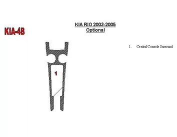 Kia Rio 2003-2005 Opties Interieur BD Dash Trim Kit - 1