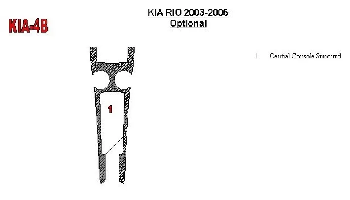 Kia Rio 2003-2005 Opties Interieur BD Dash Trim Kit - 1