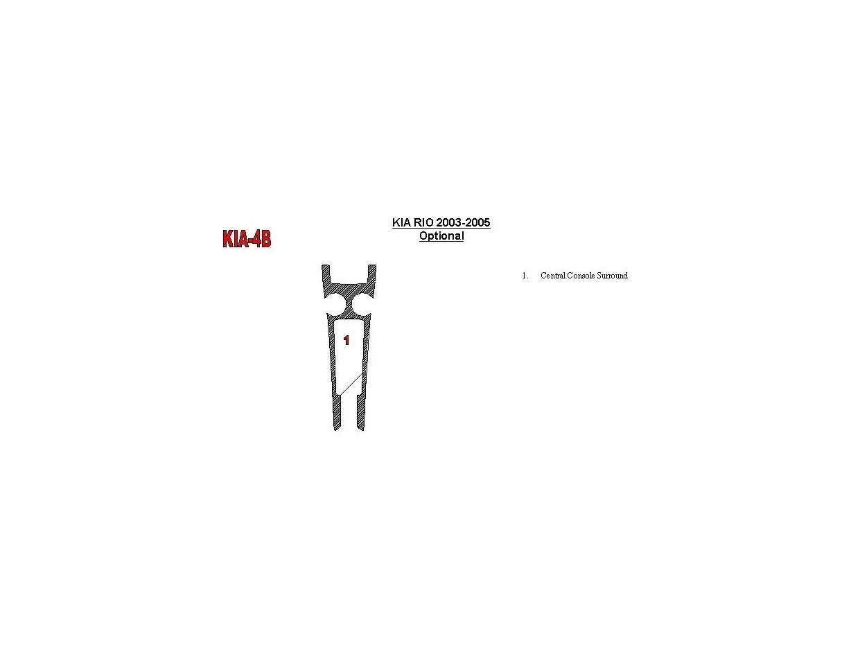 Kia Rio 2003-2005 Opties Interieur BD Dash Trim Kit - 1