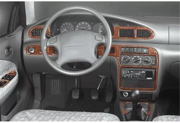 Kia Sephia 06.1995 Kit de garniture de tableau de bord intérieur 3D Dash Trim Dekor 16-Parts - 1 Kia Sephia 06.1995 Kit de garniture de tableau de bord intérieur 3D Dash Trim Dekor 16-Parts - 1
