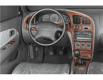Kia Shuma 04.1998 3D Interior Dashboard Trim Kit Dash Trim Dekor 13-Parts - 1 - Interior Dash Trim Kit
