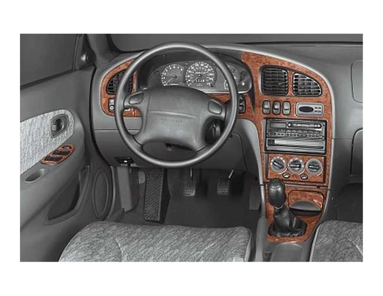 Kia Shuma 04.1998 Kit de garniture de tableau de bord intérieur 3D Dash Trim Dekor 13-Parts - 1