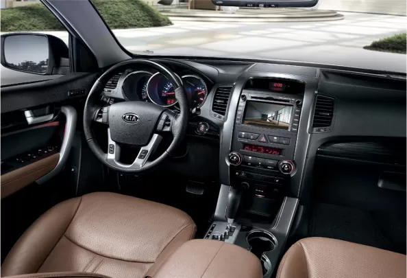 Kia Sorento 01.2011 Kit de garniture de tableau de bord intérieur 3D Dash Trim Dekor 10-Parts - 1