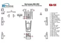 KIA Sorento 2003-2004 Ensemble de base, kit de garniture de tableau de bord BD intérieur à vitesse automatique - 1 KIA Sorento 2003-2004 Ensemble de base, kit de garniture de tableau de bord BD intérieur à vitesse automatique - 1