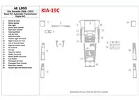 KIA Sorento 2008-2010 Basisset, automatische versnelling, zonder stoelverwarming Interieur BD Dash Trim Kit - 1 KIA Sorento 2008-2010 Basisset, automatische versnelling, zonder stoelverwarming Interieur BD Dash Trim Kit - 1