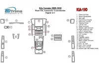 KIA Sorento 2008-2010 basisset, automatische versnelling, met stoelverwarming Interieur BD Dash Trim Kit - 1 KIA Sorento 2008-2010 basisset, automatische versnelling, met stoelverwarming Interieur BD Dash Trim Kit - 1