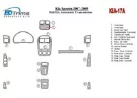 KIA Spectra 2007-UP Volledige set, automatische versnellingsbak Interieur BD Dash Trim Kit - 1