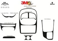 Kia Sportage 01.01-12.05 Kit de garniture de tableau de bord intérieur 3D Dash Trim Dekor 8-Parts - 1