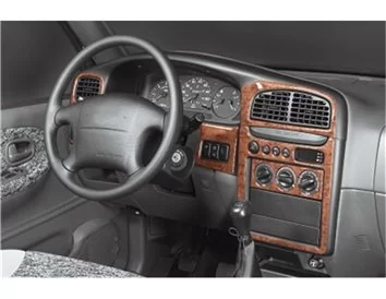 Kia Sportage 09.99-05.03 Kit de garniture de tableau de bord intérieur 3D Dash Trim Dekor 10-Parts - 1