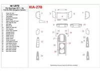 KIA Sportage 2011-UP Ensemble complet, avec système NAVI Intérieur BD Dash Trim Kit - 1