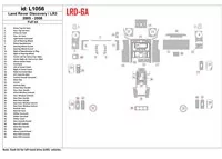 Land Rover Discovery 3 2005-UP Volledige set interieur BD dashboardafwerkingsset - 2