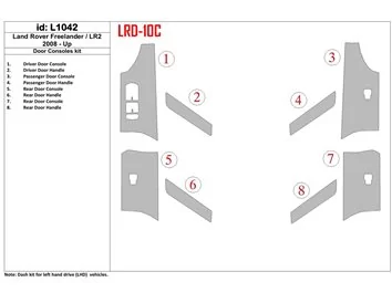 Land Rover Freelander 2 2008-UP portes colsole Intérieur BD Dash Trim Kit - 1