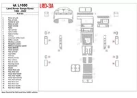 Ensemble complet Land Rover Range Rover 1996-2002, conformité OEM, kit de garniture de tableau de bord intérieur BD de 26 pièces