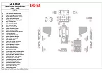 Land Rover Range Rover 2005-2006 Kit complet de garnitures de tableau de bord intérieur BD - 1