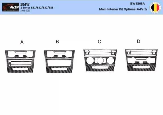 BMW 1 Series E81 E88 2004-2011 3D Interior Dashboard Trim Kit Dash Trim Dekor 6-Parts - 1 - Interior Dash Trim Kit BMW 1 Series E81 E88 2004-2011 3D Interior Dashboard Trim Kit Dash Trim Dekor 6-Parts - 1 - Interior Dash Trim Kit
