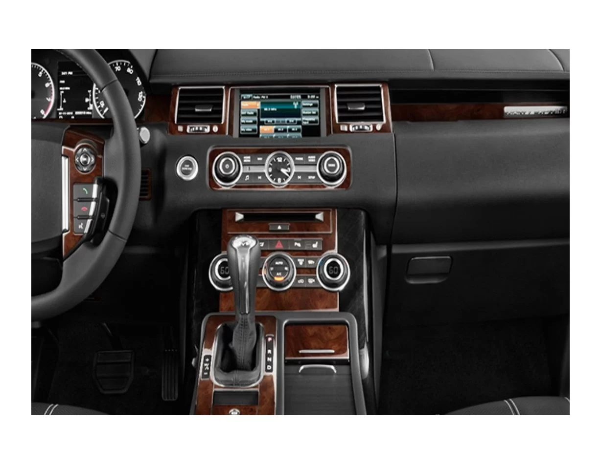 Land Rover Range Rover Sport 2010-2013 Kit de garniture de tableau de bord intérieur 3D Décoration de tableau de bord 30 pièces 