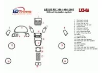 Lexus RX 1998-2003 sans système NAVI, conformité OEM, kit de garniture de tableau de bord intérieur BD de 20 pièces - 1 Lexus RX 1998-2003 sans système NAVI, conformité OEM, kit de garniture de tableau de bord intérieur BD de 20 pièces - 1