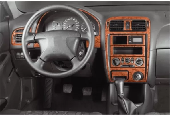Mazda 626 08.97-05.04 Kit de garniture de tableau de bord intérieur 3D Dash Trim Dekor 11-Parts - 1 Mazda 626 08.97-05.04 Kit de garniture de tableau de bord intérieur 3D Dash Trim Dekor 11-Parts - 1