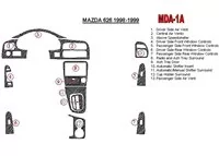 Mazda 626 1998-1999 Kit complet de garnitures de tableau de bord intérieur BD - 1 Mazda 626 1998-1999 Kit complet de garnitures de tableau de bord intérieur BD - 1