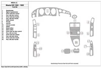 Mazda 929 1992-1995 Full Set, 19 Parts set Interior BD Dash Trim Kit - 1 - Interior Dash Trim Kit Mazda 929 1992-1995 Full Set, 19 Parts set Interior BD Dash Trim Kit - 1 - Interior Dash Trim Kit