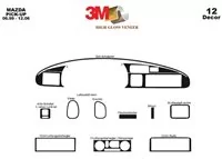 Mazda BT50 Pick-Up 06.99-12.06 Kit de garniture de tableau de bord intérieur 3D Dash Trim Dekor 12 pièces - 2 Mazda BT50 Pick-Up 06.99-12.06 Kit de garniture de tableau de bord intérieur 3D Dash Trim Dekor 12 pièces - 2