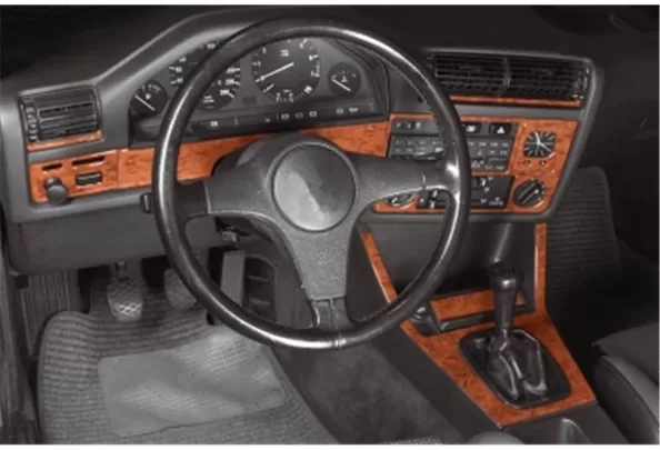 BMW Série 3 E30 1982—1994 Kit de décoration de tableau de bord intérieur 3D Dash Trim Dekor 11-Parts - 1 BMW Série 3 E30 1982—1994 Kit de décoration de tableau de bord intérieur 3D Dash Trim Dekor 11-Parts - 1