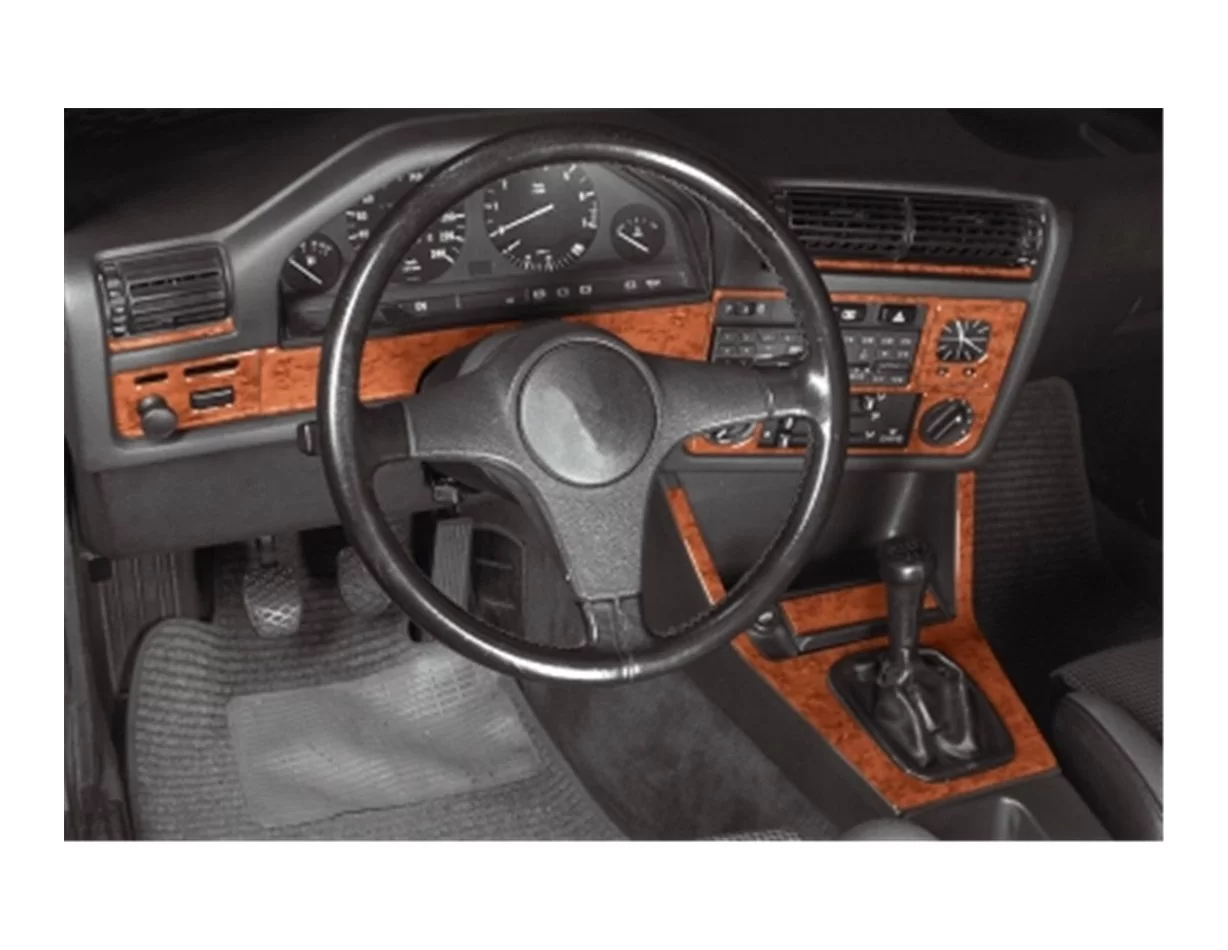 BMW Série 3 E30 1982—1994 Kit de décoration de tableau de bord intérieur 3D Dash Trim Dekor 11-Parts - 1