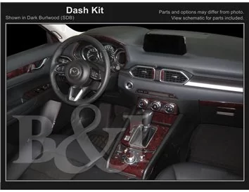 Mazda CX-5 KF ab 2017 Kit de garniture de tableau de bord intérieur 3D Dash Trim Dekor 27-Parts - 1