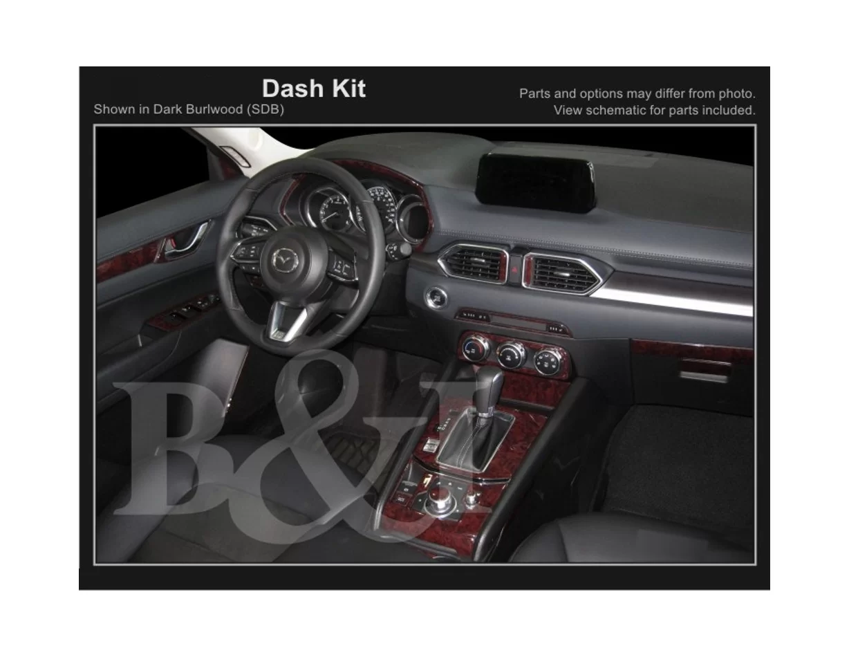 Mazda CX-5 KF ab 2017 Kit de garniture de tableau de bord intérieur 3D Dash Trim Dekor 27-Parts - 1