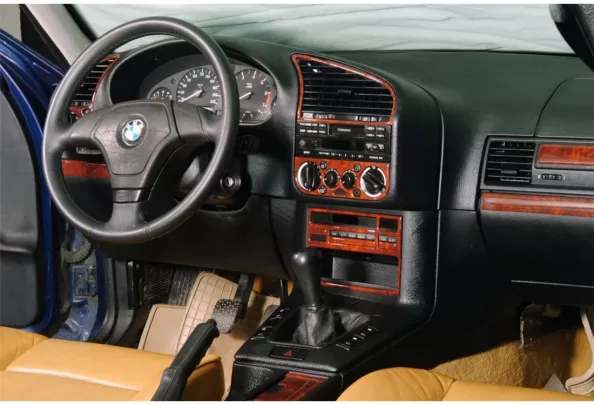BMW Série 3 E36 01.91-04.98 Kit de garniture de tableau de bord intérieur 3D Dash Trim Dekor 20-Parts - 1 BMW Série 3 E36 01.91-04.98 Kit de garniture de tableau de bord intérieur 3D Dash Trim Dekor 20-Parts - 1