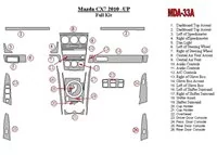 Mazda CX7 2010-UP Kit complet de garnitures de tableau de bord intérieur BD - 2