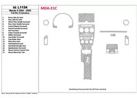 Mazda Mazda6 2004-2005 Ensemble complet, kit de garniture de tableau de bord BD intérieur 6 cylindres - 1