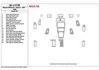 Ensemble de base Mazda Milenia 1997-1998, sans OEM, kit de garniture de tableau de bord intérieur BD de 19 pièces - 1 Ensemble de base Mazda Milenia 1997-1998, sans OEM, kit de garniture de tableau de bord intérieur BD de 19 pièces - 1