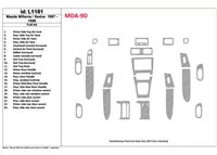 Mazda Milenia 1997-1998 sans tissu, kit de 23 pièces pour garniture de tableau de bord intérieur BD - 1 Mazda Milenia 1997-1998 sans tissu, kit de 23 pièces pour garniture de tableau de bord intérieur BD - 1