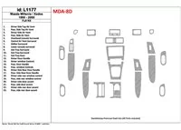 Mazda Milenia 1999-2000 Zonder stof, 23-delige set Interieur BD Dash Trim Kit - 1 Mazda Milenia 1999-2000 Zonder stof, 23-delige set Interieur BD Dash Trim Kit - 1