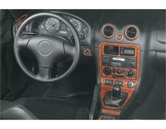 Mazda MX 5 12.00-12.05 Kit de garniture de tableau de bord intérieur 3D Dash Trim Dekor 14-Parts - 1