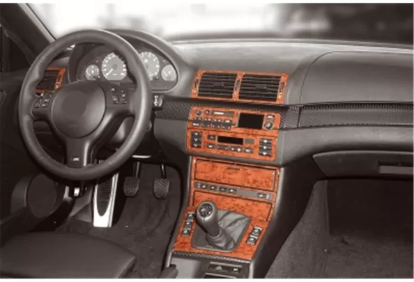 BMW 3 Series E46 Compact 04.98-12.04 3D Interior Dashboard Trim Kit Dash Trim Dekor 19-Parts - 1 - Interior Dash Trim Kit BMW 3 Series E46 Compact 04.98-12.04 3D Interior Dashboard Trim Kit Dash Trim Dekor 19-Parts - 1 - Interior Dash Trim Kit