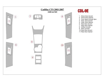 Cadillac CTS 2003-2007 extra kit Interieur BD Dash Trim Kit - 1