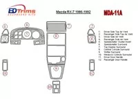 Mazda RX-7 1986-1992 Kit complet de garnitures de tableau de bord intérieur BD - 1 Mazda RX-7 1986-1992 Kit complet de garnitures de tableau de bord intérieur BD - 1