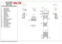 Mazda RX-8 2003-2007 Full Set, Without NAVI system Interior BD Dash Trim Kit - 1 - Interior Dash Trim Kit Mazda RX-8 2003-2007 Full Set, Without NAVI system Interior BD Dash Trim Kit - 1 - Interior Dash Trim Kit