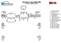 Mercedes Benz C Class 2001-2004 4 Doors, OEM Compliance Interior BD Dash Trim Kit - 1 - Interior Dash Trim Kit Mercedes Benz C Class 2001-2004 4 Doors, OEM Compliance Interior BD Dash Trim Kit - 1 - Interior Dash Trim Kit