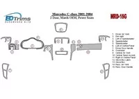 Mercedes-Benz C-klasse 2001-2004 basisset, 2 deuren, OEM-conform, met elektrisch verstelbare stoelen Interieur BD dashboardafwer