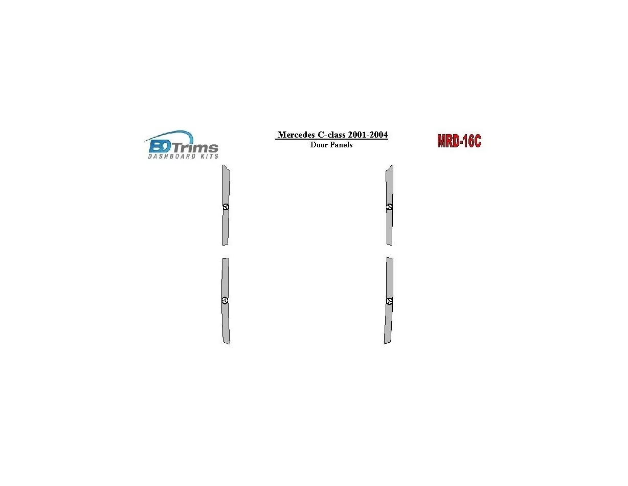 Mercedes Benz C Class 2001-2004 Door panels Interior BD Dash Trim Kit - 1 - Interior Dash Trim Kit