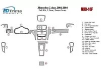 Mercedes-Benz C-klasse 2001-2004 Volledige set, 2 deuren, OEM-conform, met elektrisch verstelbare stoelen Interieur BD dashboard