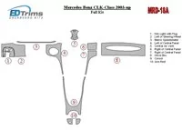 Mercedes Benz CLK 2003-UP Kit complet de garnitures de tableau de bord intérieur BD - 1