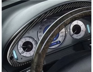 Mercedes Benz Classe E W211 2003-UP Kit complet de garnitures de tableau de bord intérieur BD - 1