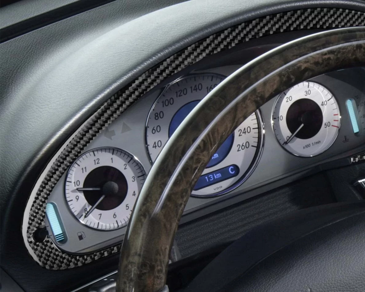 Mercedes Benz Classe E W211 2003-UP Kit complet de garnitures de tableau de bord intérieur BD - 1