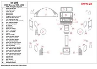 BMW 5 1998-UP With NAVI system, 36 Parts set Interior BD Dash Trim Kit - 1 - Interior Dash Trim Kit BMW 5 1998-UP With NAVI system, 36 Parts set Interior BD Dash Trim Kit - 1 - Interior Dash Trim Kit